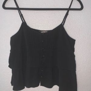 Express Black Ruffled tank top- M